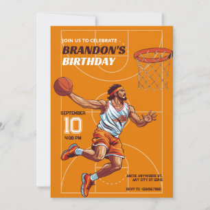 バスケットボール選手の誕生日 招待状