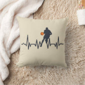 バスケットボール選手の鼓動ドリブル クッション (ブランケット)