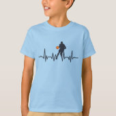 バスケットボール選手の鼓動ドリブル Tシャツ (正面)