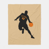バスケットボール選手へのギフトアイデア：フリースブランケット フリースブランケット (正面)