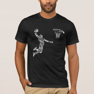 バスケットボール選手アスリートダンクアートスポーツマン Tシャツ