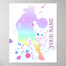 バスケットボール選手ガールコーチグラデーションチームコート