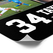 バスケットボール選手シニアスポーツチーム写真コラージュ ポスター (角)