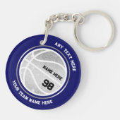 バスケットボール選手スポーツギフトアクリルキーチェーン キーホルダー (裏面)