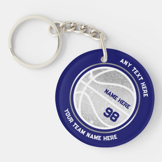 バスケットボール選手スポーツギフトアクリルキーチェーン キーホルダー (正面)
