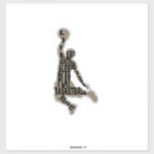 バスケットボール選手スラムダンクとフル体文字 シール (シート)