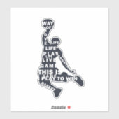 バスケットボール選手スラムダンクとフル体文字 シール (シート)