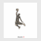 バスケットボール選手スラムダンクとフル体文字 シール (シート)