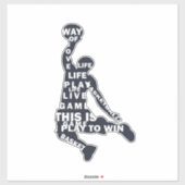 バスケットボール選手スラムダンクとフル体文字 シール (シート)