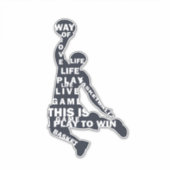 バスケットボール選手スラムダンクとフル体文字 シール (正面)