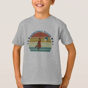 バスケットボール選手スラムダンクヴィンテージレトロサンセット Tシャツ