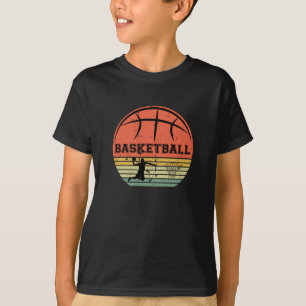 バスケットボール選手スラムダンクヴィンテージレトロサンセット Tシャツ