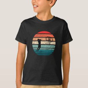 バスケットボール選手スラムダンクヴィンテージレトロサンセット Tシャツ