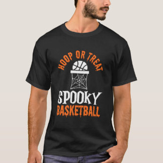 バスケットボール選手チームコーチハロウィーン フープパロディ Tシャツ