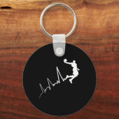 バスケットボール選手ハートビートダンキのEKG周波数 キーホルダー (正面)