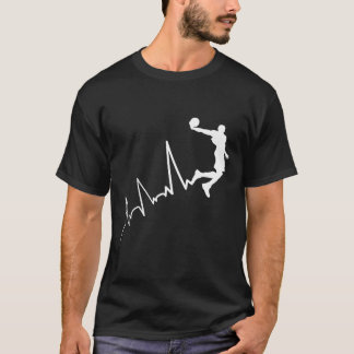 バスケットボール選手ハートビートダンキのEKG周波数 Tシャツ