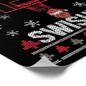 バスケットボール選手ファン醜いクリスマスPJ ポスター (角)