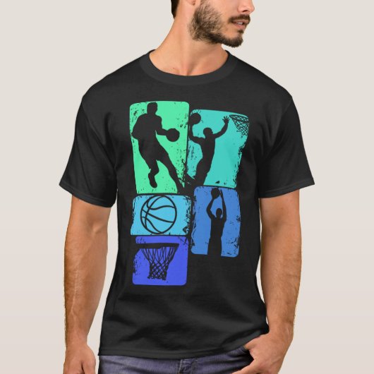 バスケットボール選手ボーイズ少年キッズメン(2) Tシャツ (正面)