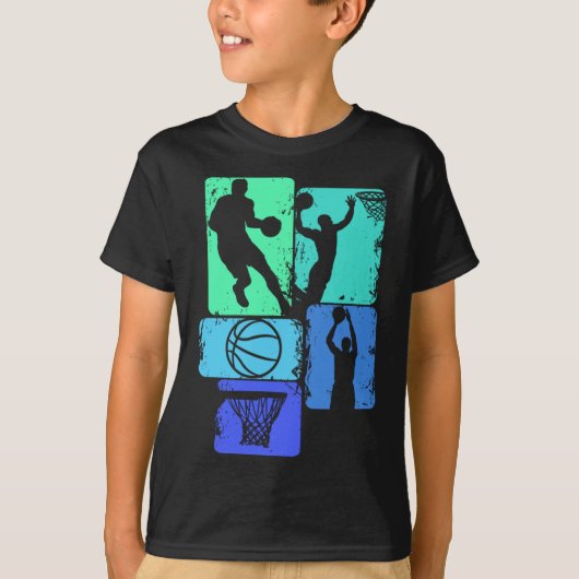 バスケットボール選手ボーイズ少年キッズメン(2) Tシャツ (正面)