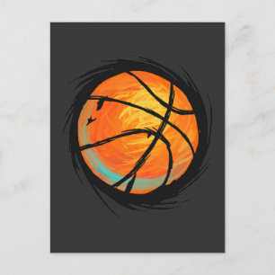 バスケットボール選手ボールスポーツファン ポストカード