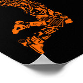 バスケットボール選手ヴィンテージスポーツアスリート ポスター (角)