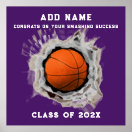 バスケットボール選手卒業おめでとうポスター ポスター