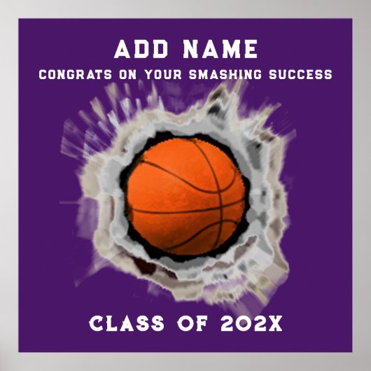 バスケットボール選手卒業おめでとうポスター ポスター (正面)