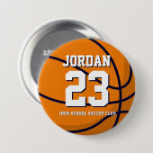 バスケットボール選手番号学校スポーツチーム 缶バッジ (正面&裏面)