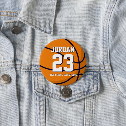 バスケットボール選手番号学校スポーツチーム 缶バッジ (インサイチュ)