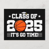 バスケットボール選手2025年上級卒業クラス ポストカード (正面)