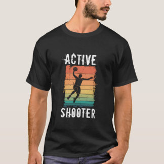 バスケットボール選手 アクティブシューター バスケットボールファン Tシャツ