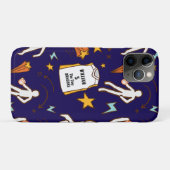 バスケットボール選手 カスタム 名前 背番号 ネイビーブルー Case-Mate iPhoneケース (裏面(横))