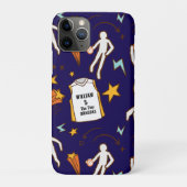 バスケットボール選手 カスタム 名前 背番号 ネイビーブルー Case-Mate iPhoneケース (裏)