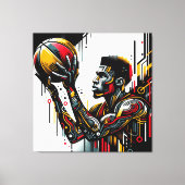 バスケットボール選手 キャンバスプリント (正面)