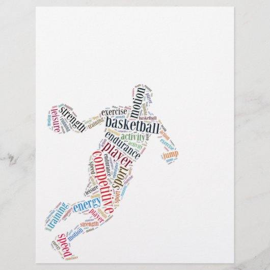 バスケットボール選手 チラシ (正面)