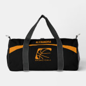 バスケットボール選手，チーム，誕生日ギフト ダッフルバッグ (正面)