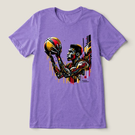 バスケットボール選手 トライブレンドTシャツ (デザイン正面)