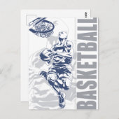 バスケットボール選手 ポストカード (正面/裏面)