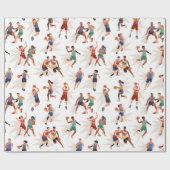 バスケットボール選手 ラッピングペーパー (フラット)