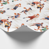 バスケットボール選手 ラッピングペーパー (角)