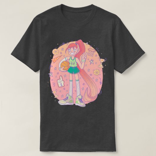 バスケットボール選手 Tシャツ (デザイン正面)