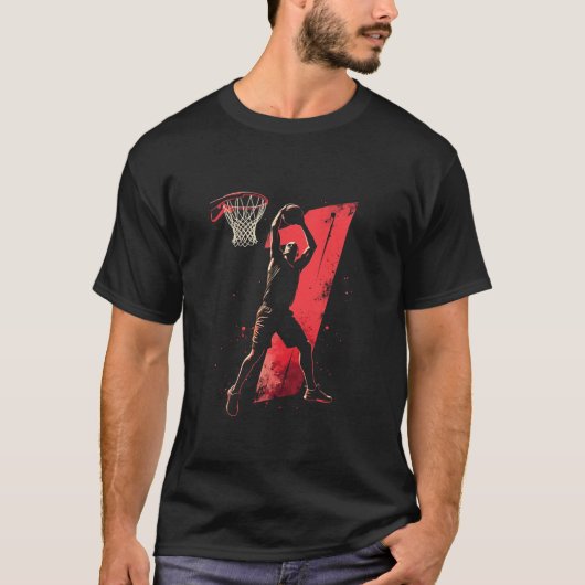 バスケットボール選手 Tシャツ (正面)