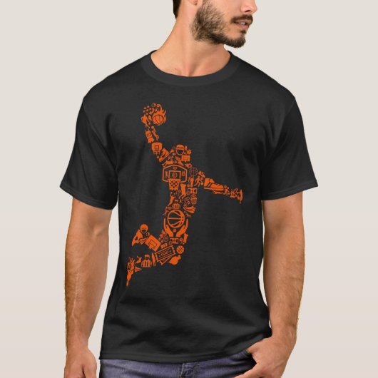 バスケットボール選手 Tシャツ (正面)