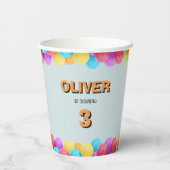 バスケットボール選手Tレックス誕生日 紙コップ (裏面)