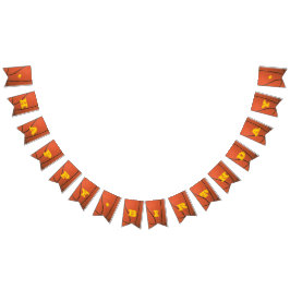 バスケットボール金ゴールドカスタムバナー バンティングフラッグ