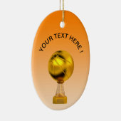 バスケットボール金ゴールドトロフィー セラミックオーナメント (右)