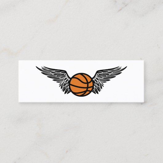 バスケットボール飛んでいるボール スキニー名刺 (正面)