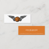 バスケットボール飛んでいるボール スキニー名刺 (正面/裏面)