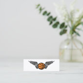 バスケットボール飛んでいるボール スキニー名刺 (スタンド正面)