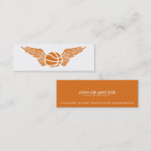 バスケットボール飛んでいるボール スキニー名刺 (正面/裏面)